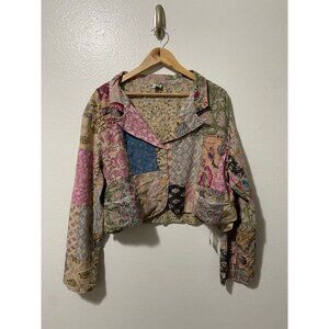 Jaded Gypsy Women's Midnight Garden Crop Jacket Size Large/XL